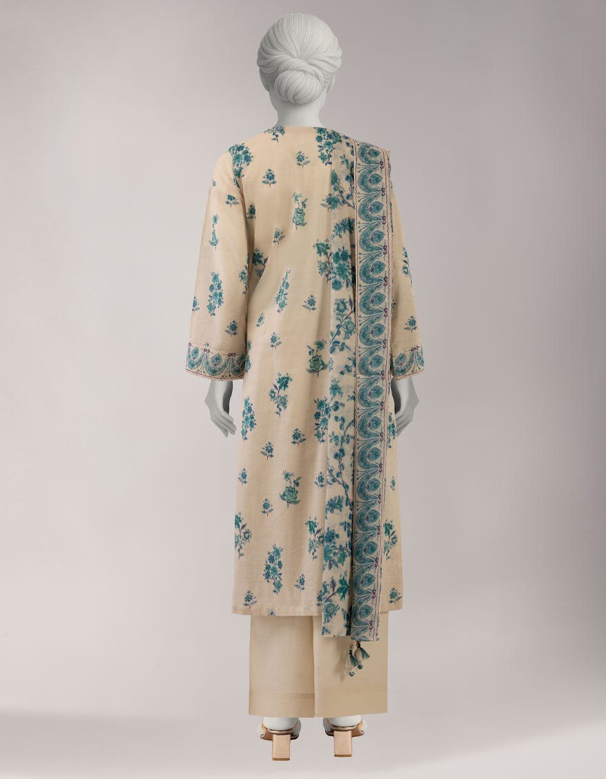 MULTICOLOR LAWN PRINTED 3PC UNSTITCHED