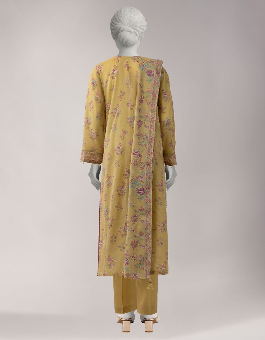 MULTICOLOR LAWN PRINTED 3PC UNSTITCHED