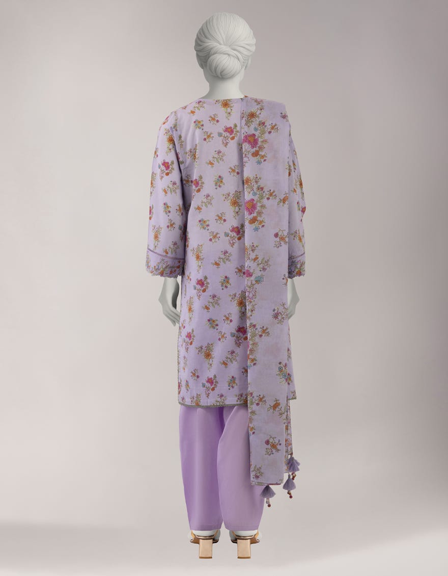 MULTICOLOR LAWN PRINTED 3PC UNSTITCHED