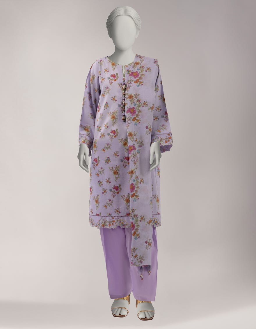 MULTICOLOR LAWN PRINTED 3PC UNSTITCHED