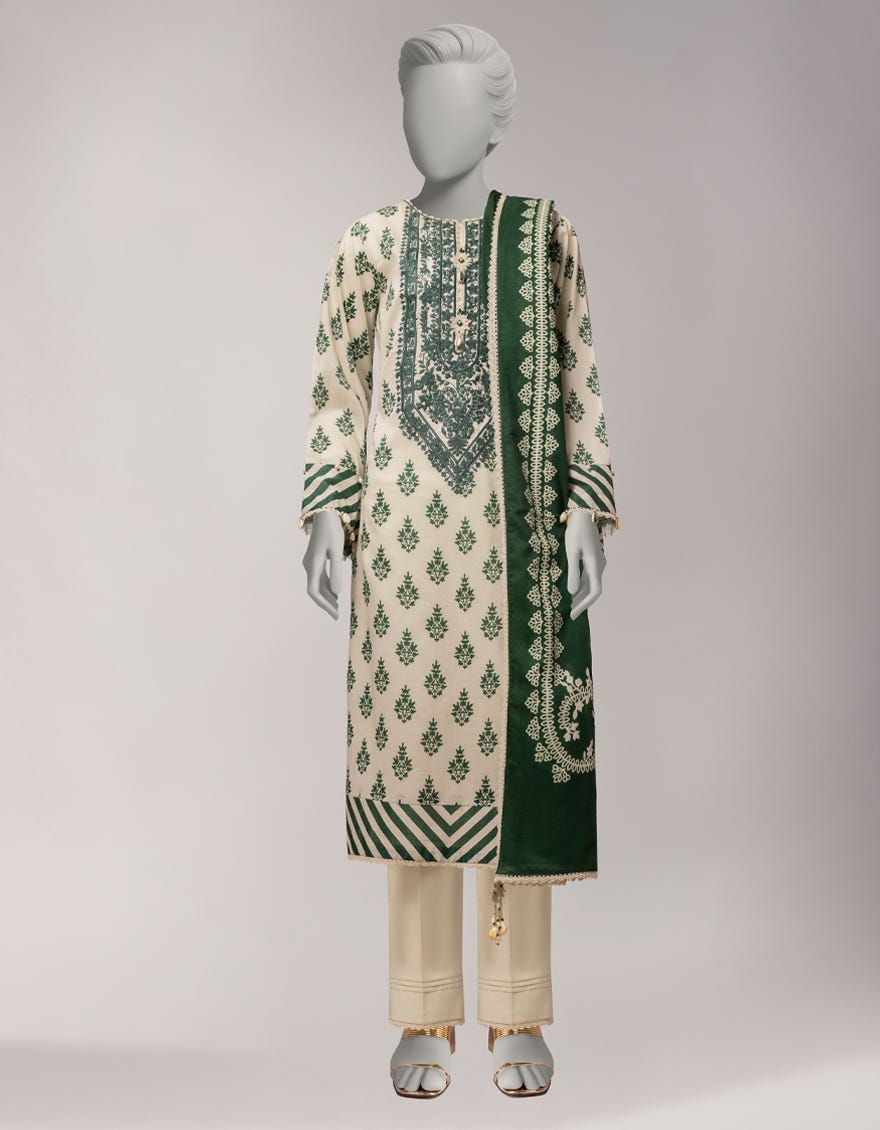 MULTICOLOR LAWN EMBROIDERED UNSTITCHED 3PC