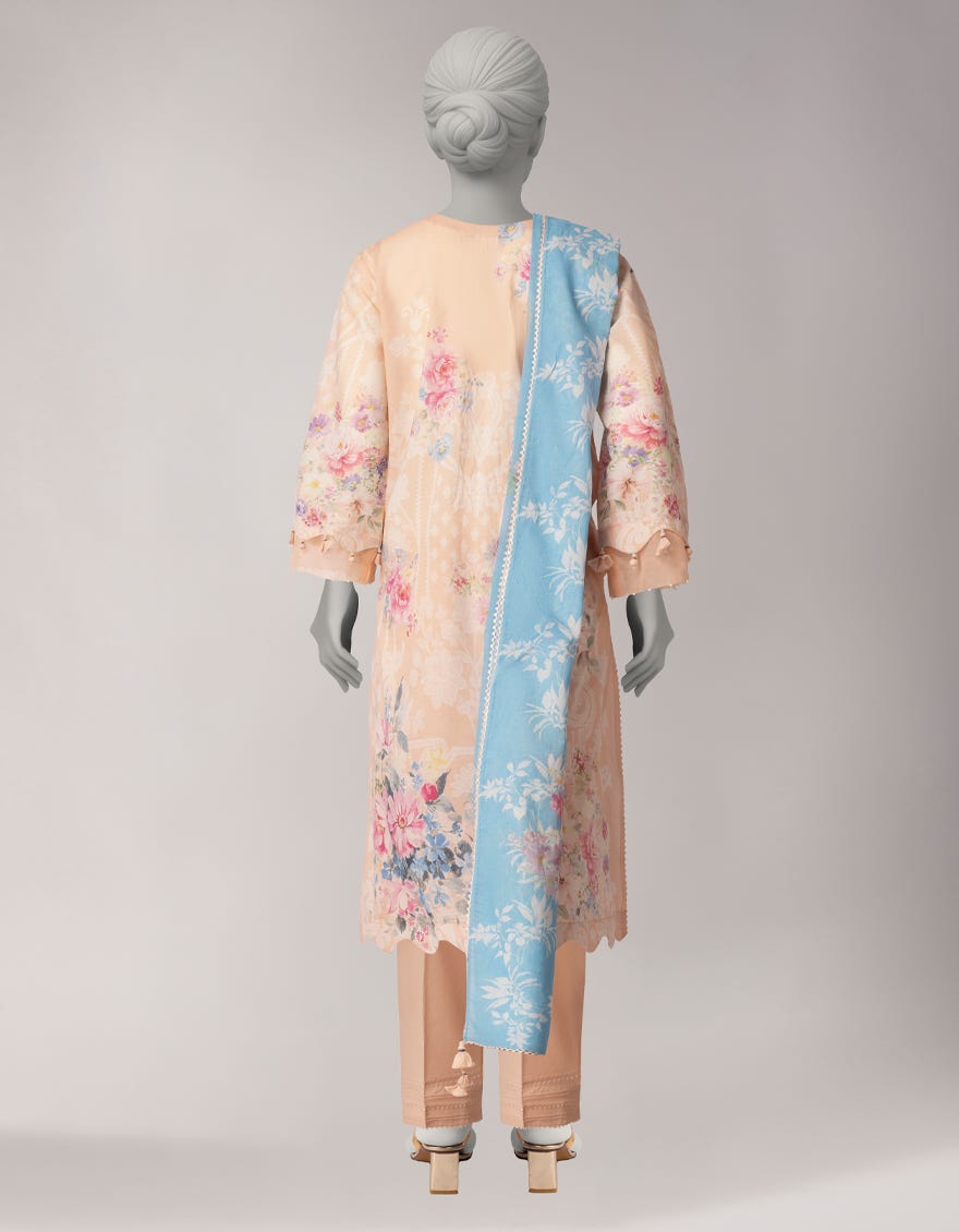 MULTICOLOR LAWN EMBROIDERED UNSTITCHED 3PC