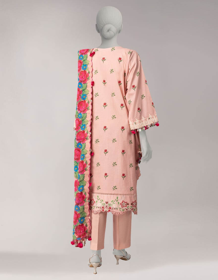 MULTICOLOR LAWN EMBROIDERED UNSTITCHED 3PC