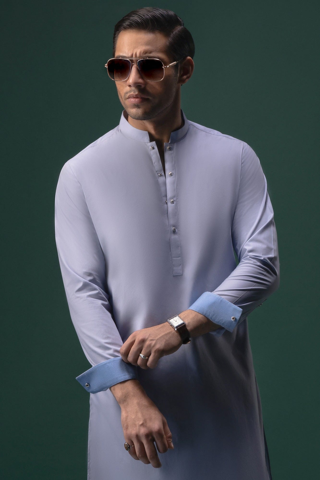 JORDAN - SKY BLUE COTTON KAMEEZ SHALWAR