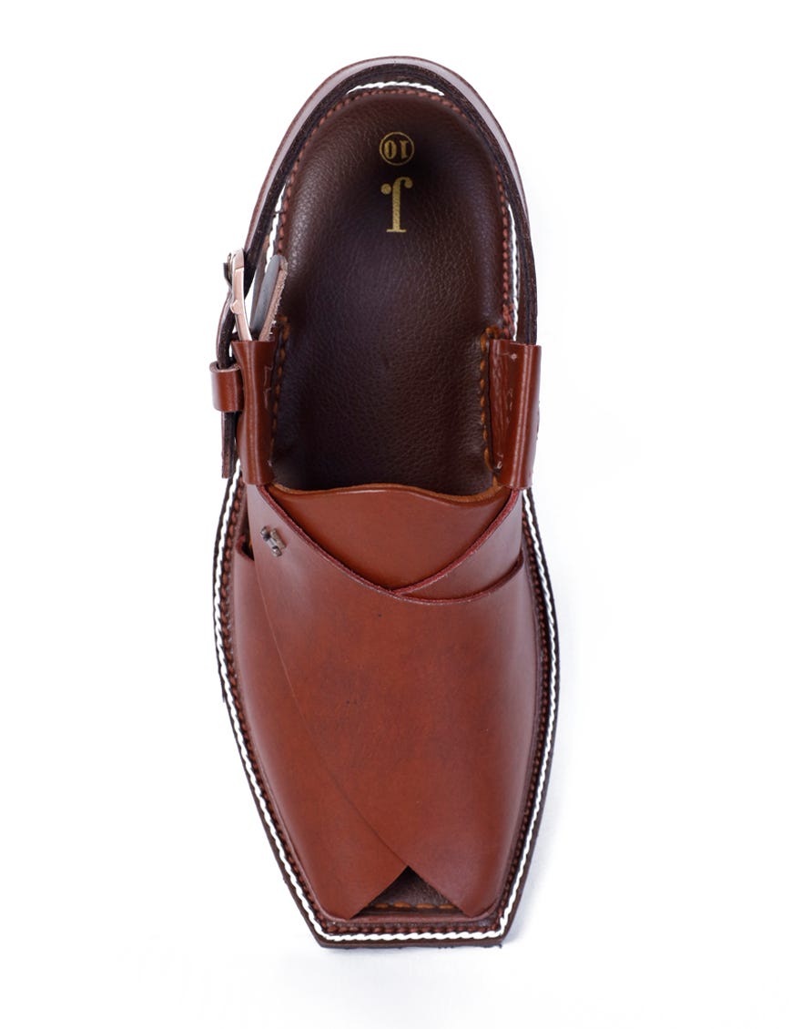 Brown Trendy Peshawari Chappal | Jjfw-Jpc-024