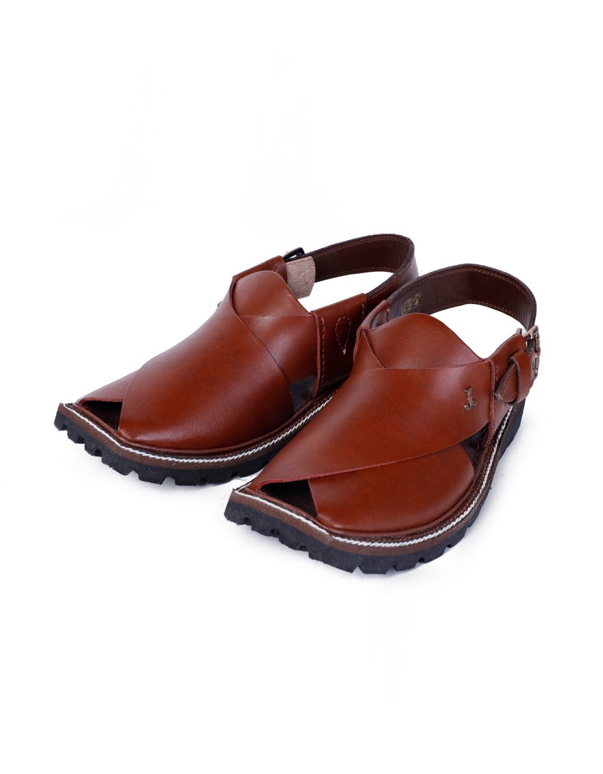Brown Trendy Peshawari Chappal | Jjfw-Jpc-024