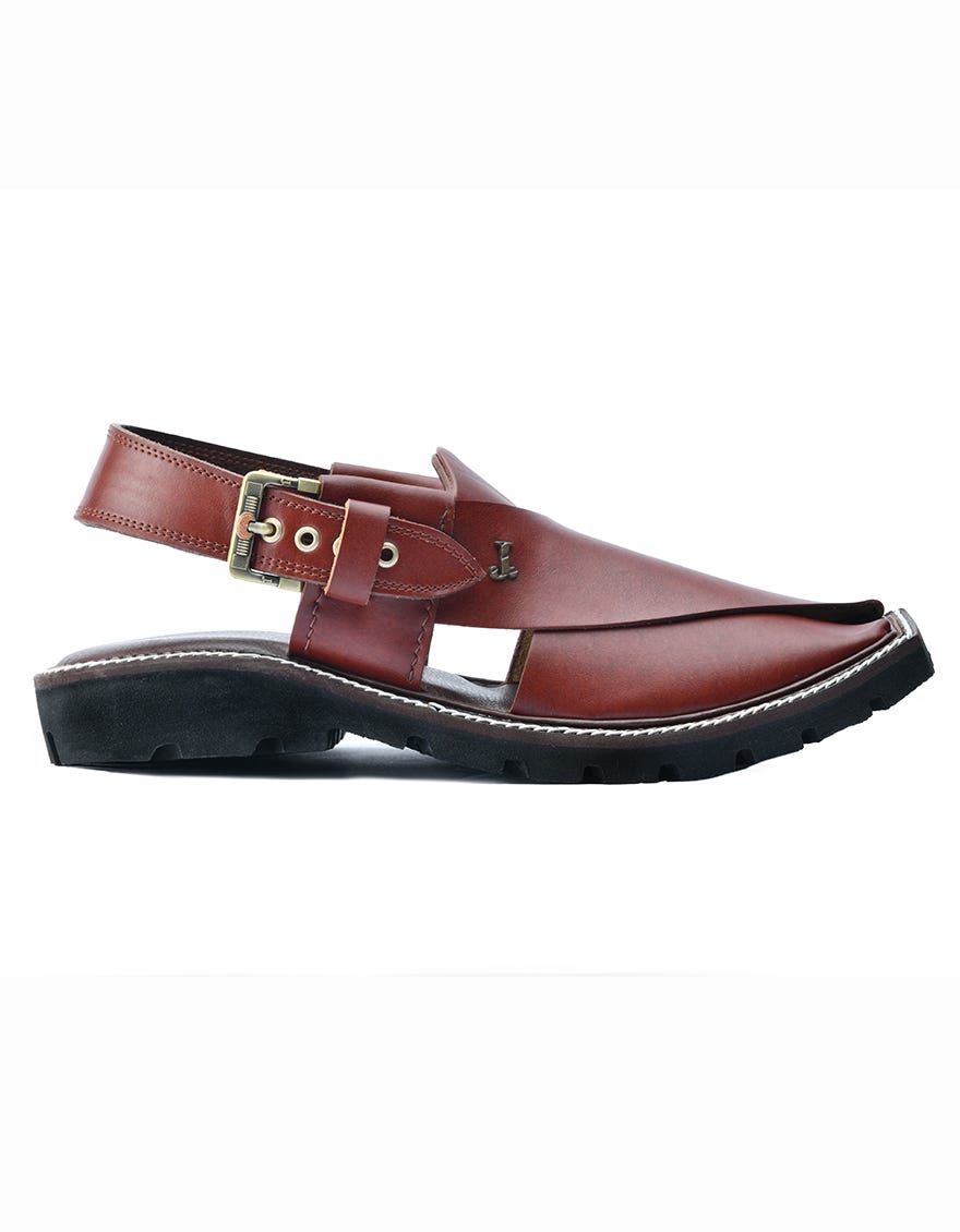 Maroon Trendy Peshawari Chappal | Jjfw-Jpc-029-Po