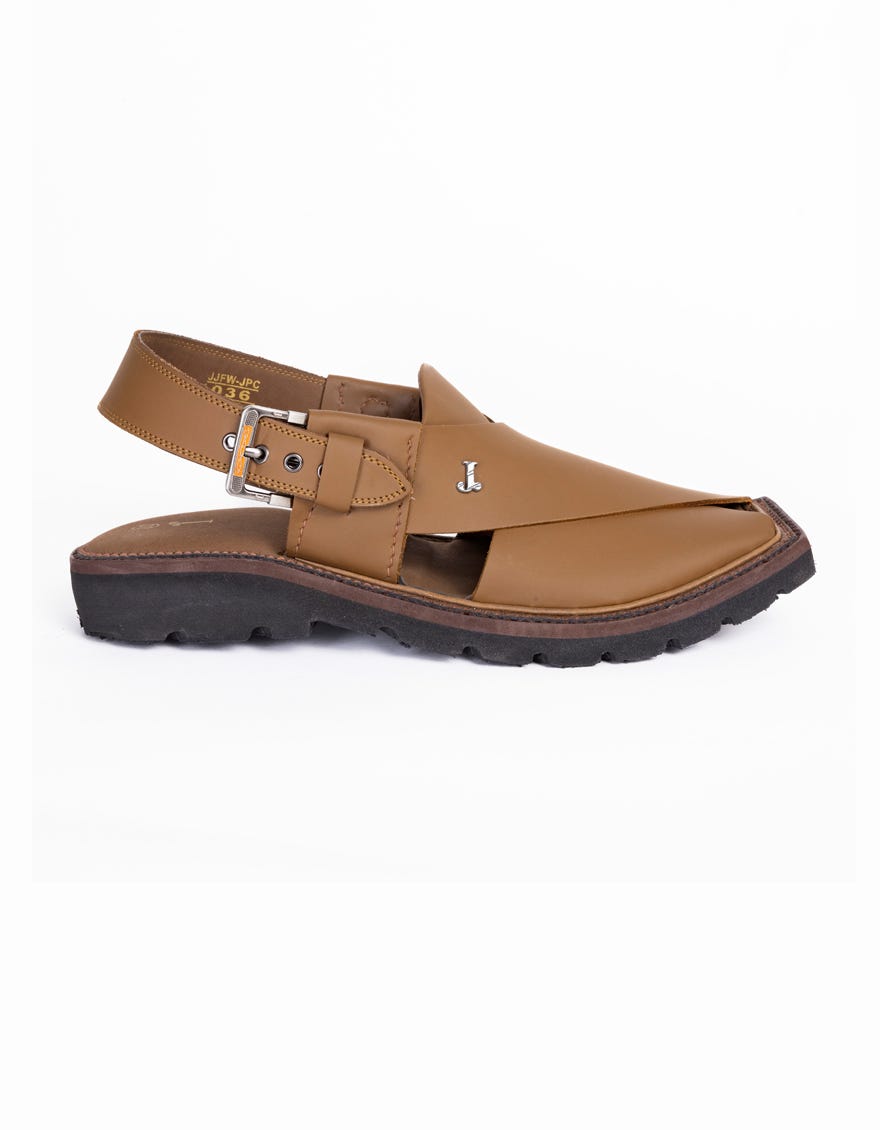 CAMEL BROWN PLAIN TRENDY PESHAWARI SANDALS