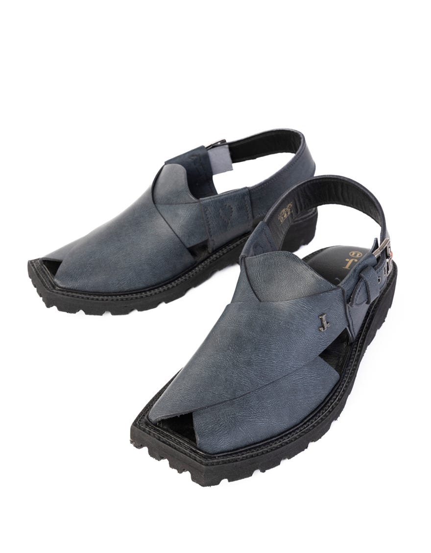 GREY TRENDY PESHAWARI SANDALS