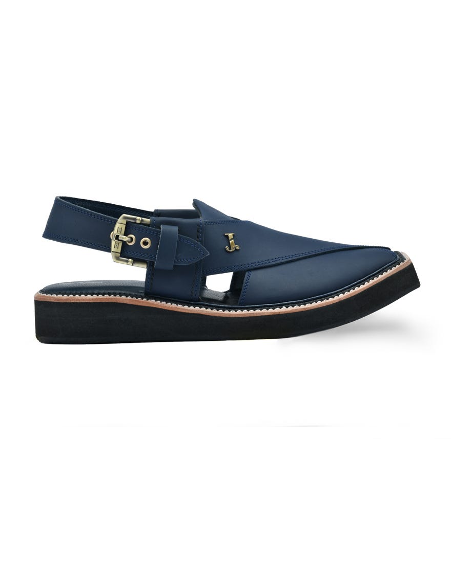 Blue Trendy Peshawari Chappal | Jjfw-Jpc-075-Kc