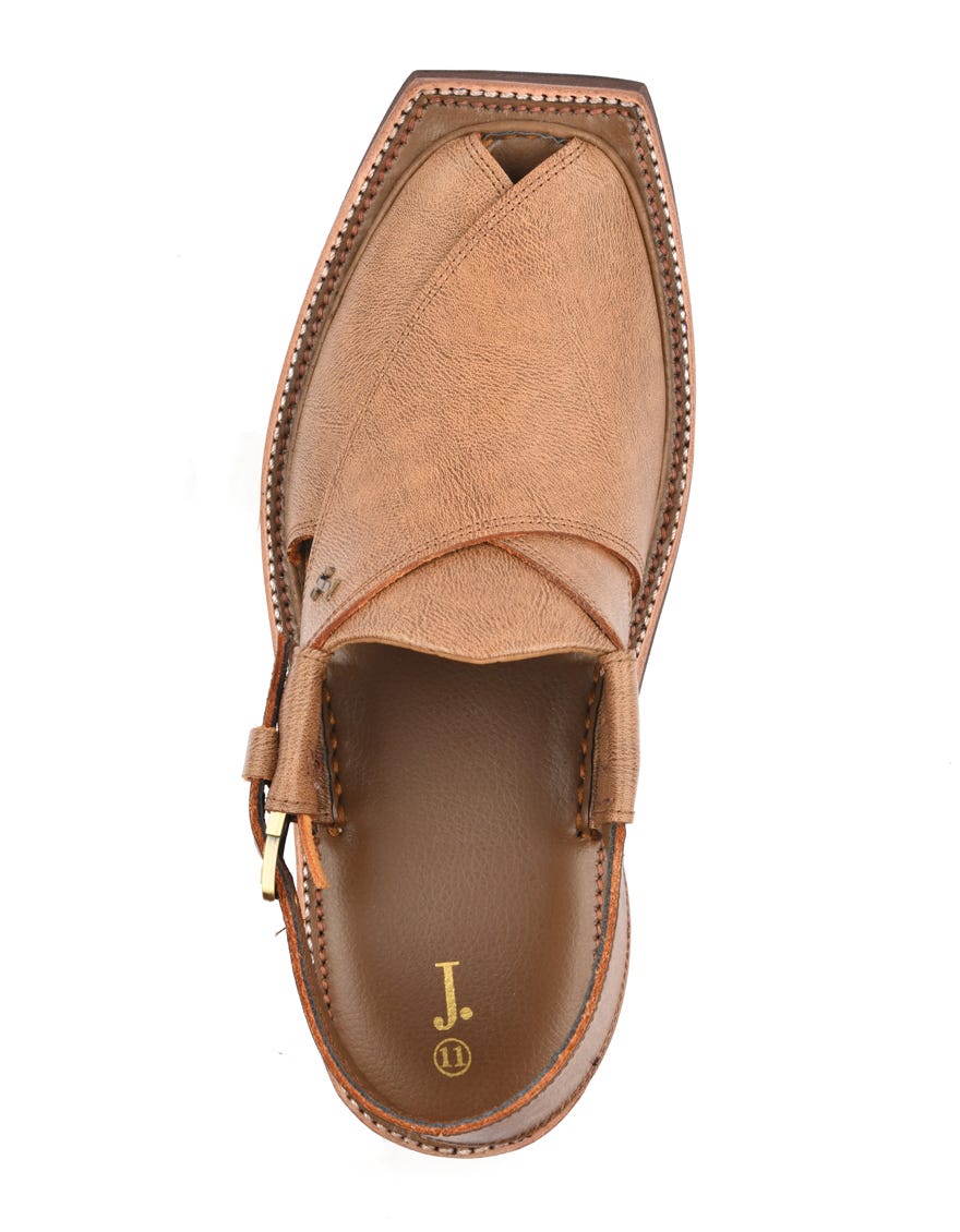 Brown Trendy Peshawari Chappal | Jjfw-Jpc-076-Kc