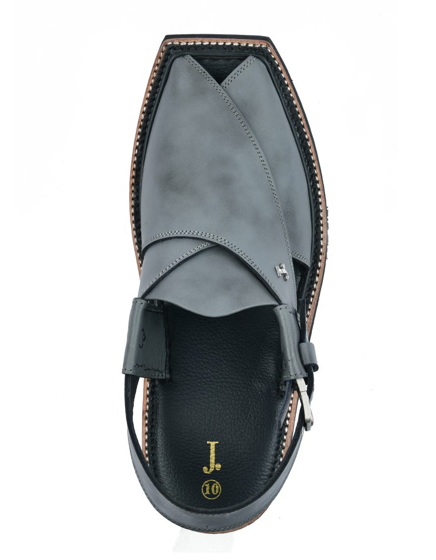 GREY HIGH CHROME PESHAWARI SANDALS