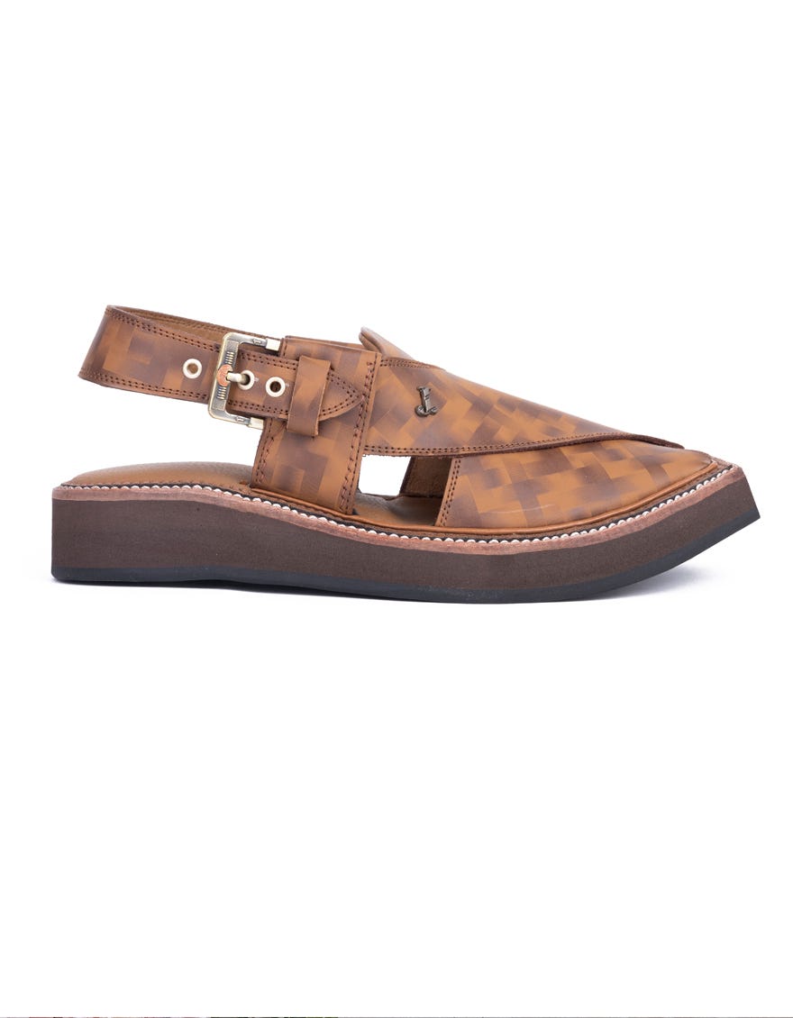 Rust Orange Trendy Peshawari Chapplal | Jjfw-Jpc-080