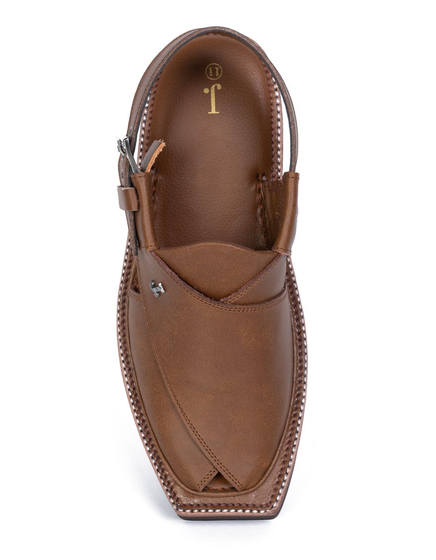 Brown Trendy Peshawari Chappal | Jjfw-Jpc-098