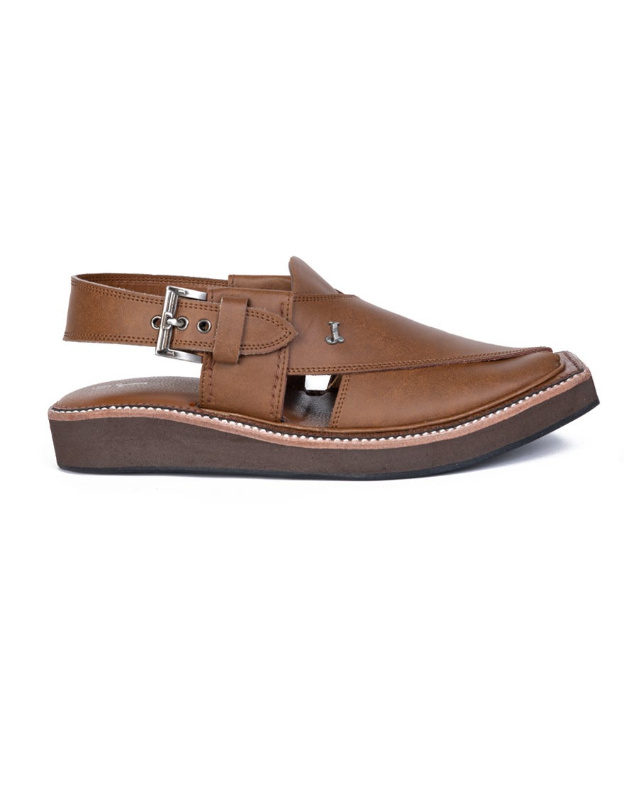 Brown Trendy Peshawari Chappal | Jjfw-Jpc-098