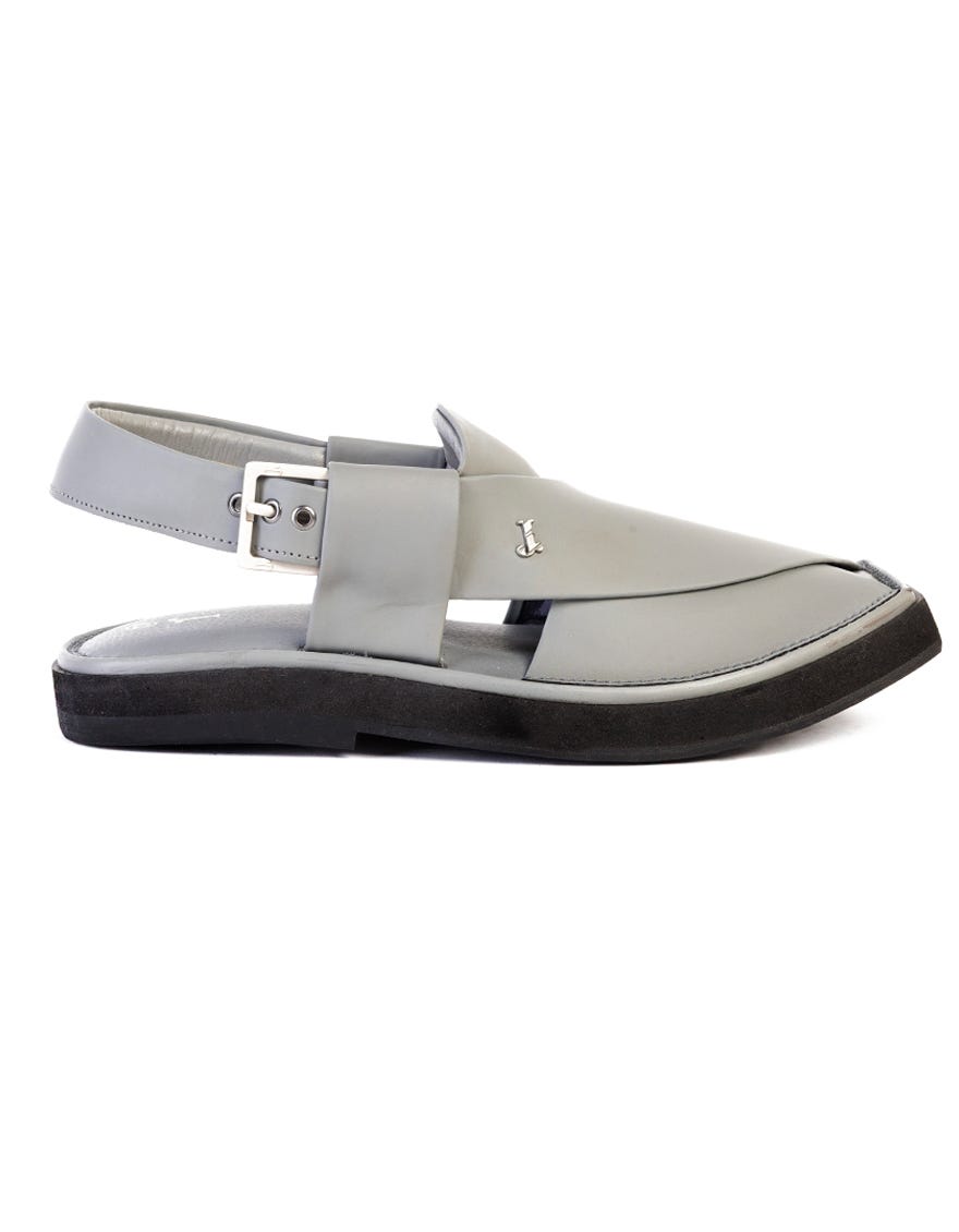 GREY PLAIN PESHAWARI SANDALS