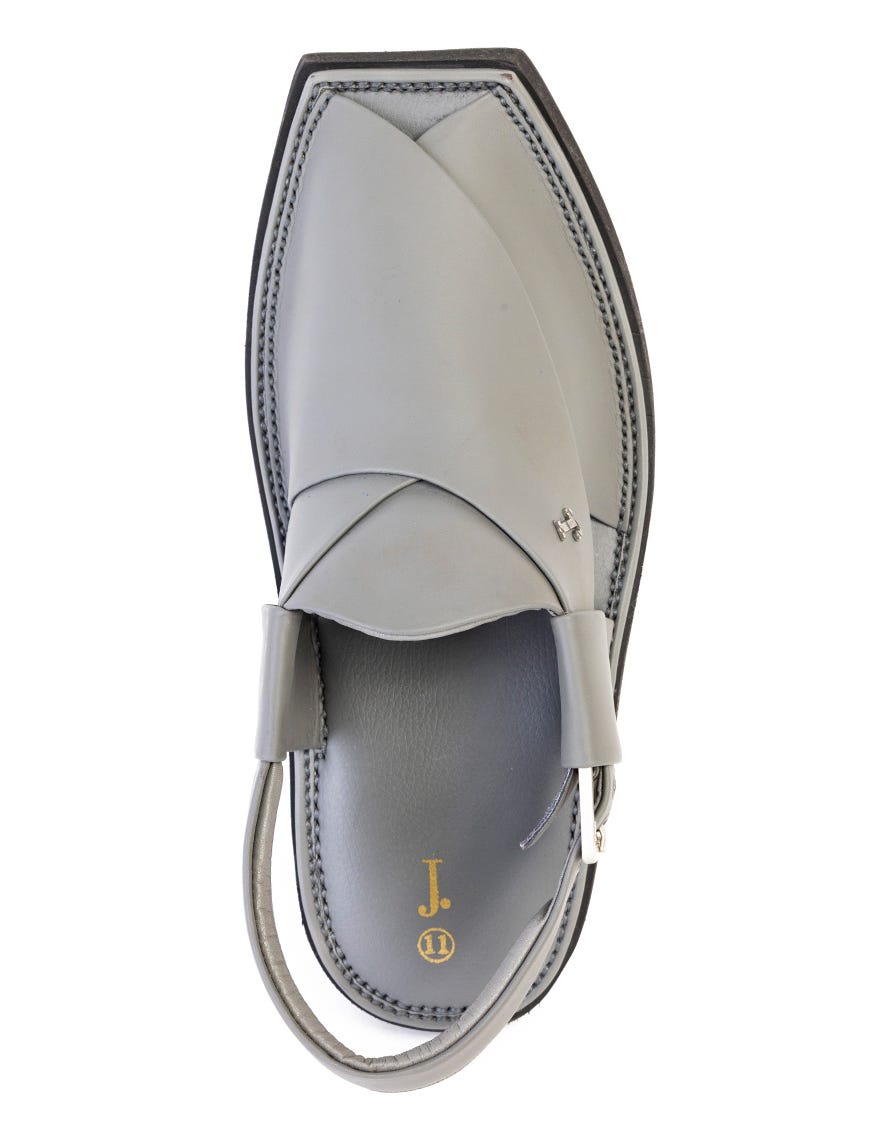 GREY PLAIN PESHAWARI SANDALS