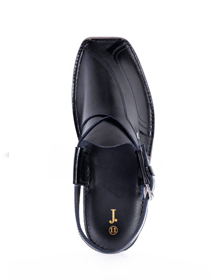 BLACK HIGH CHROME PESHAWARI SANDALS