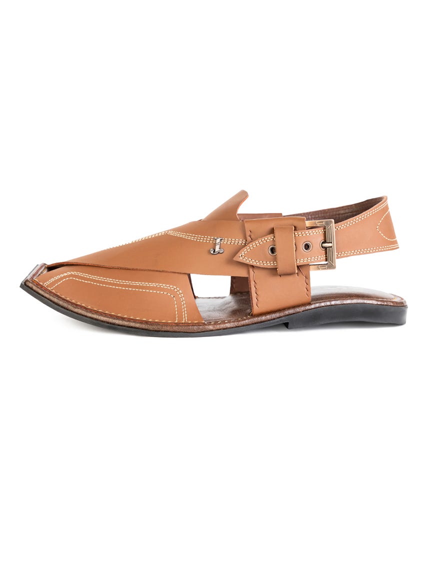 Brown Trendy Peshawari Chappal | Jjfw-Jpc-11460