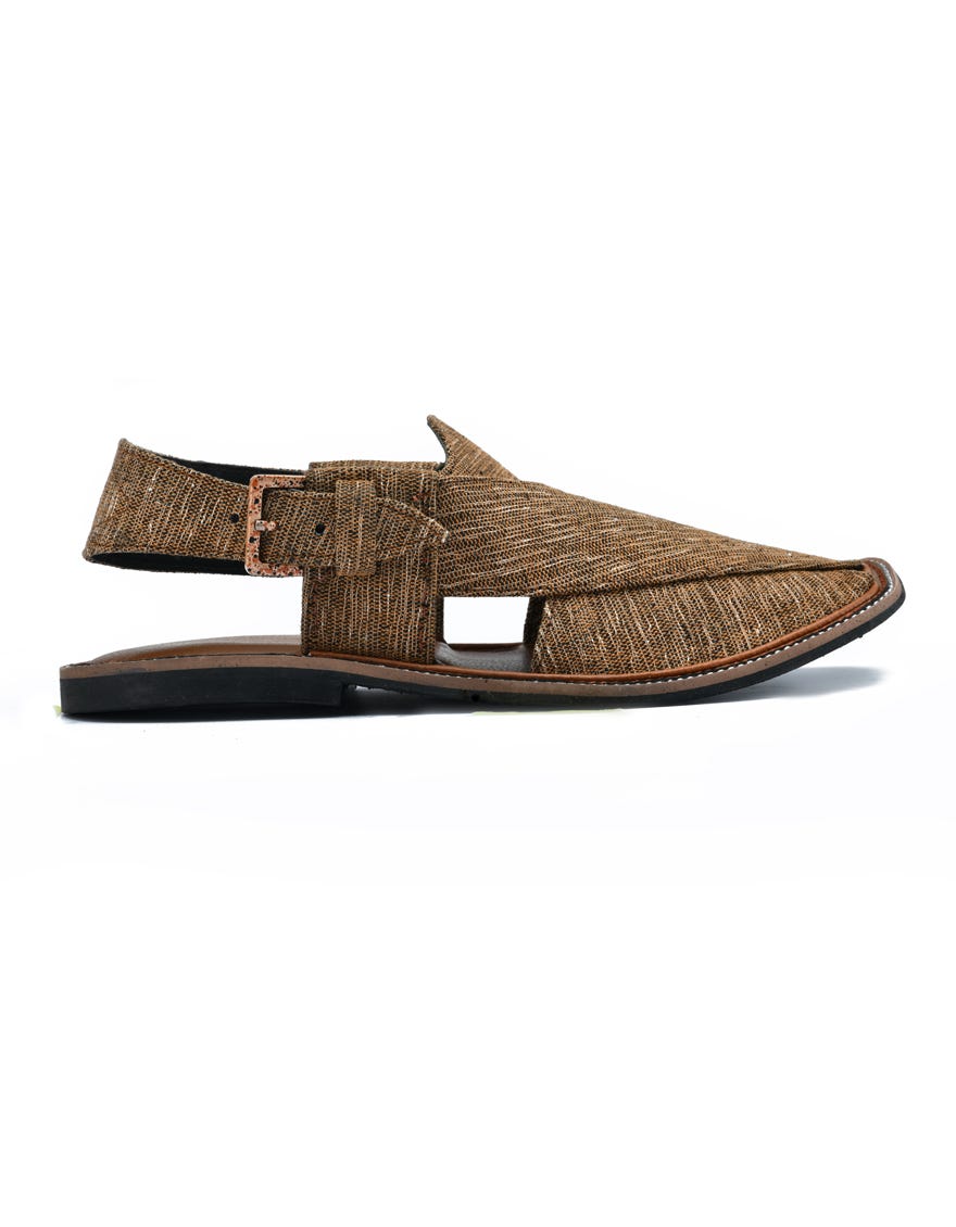 Brown Trendy Peshawari Chappal | Jjfw-Jpc-11469