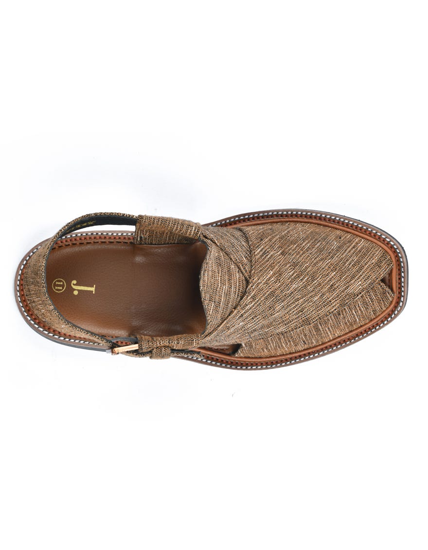Brown Trendy Peshawari Chappal | Jjfw-Jpc-11469