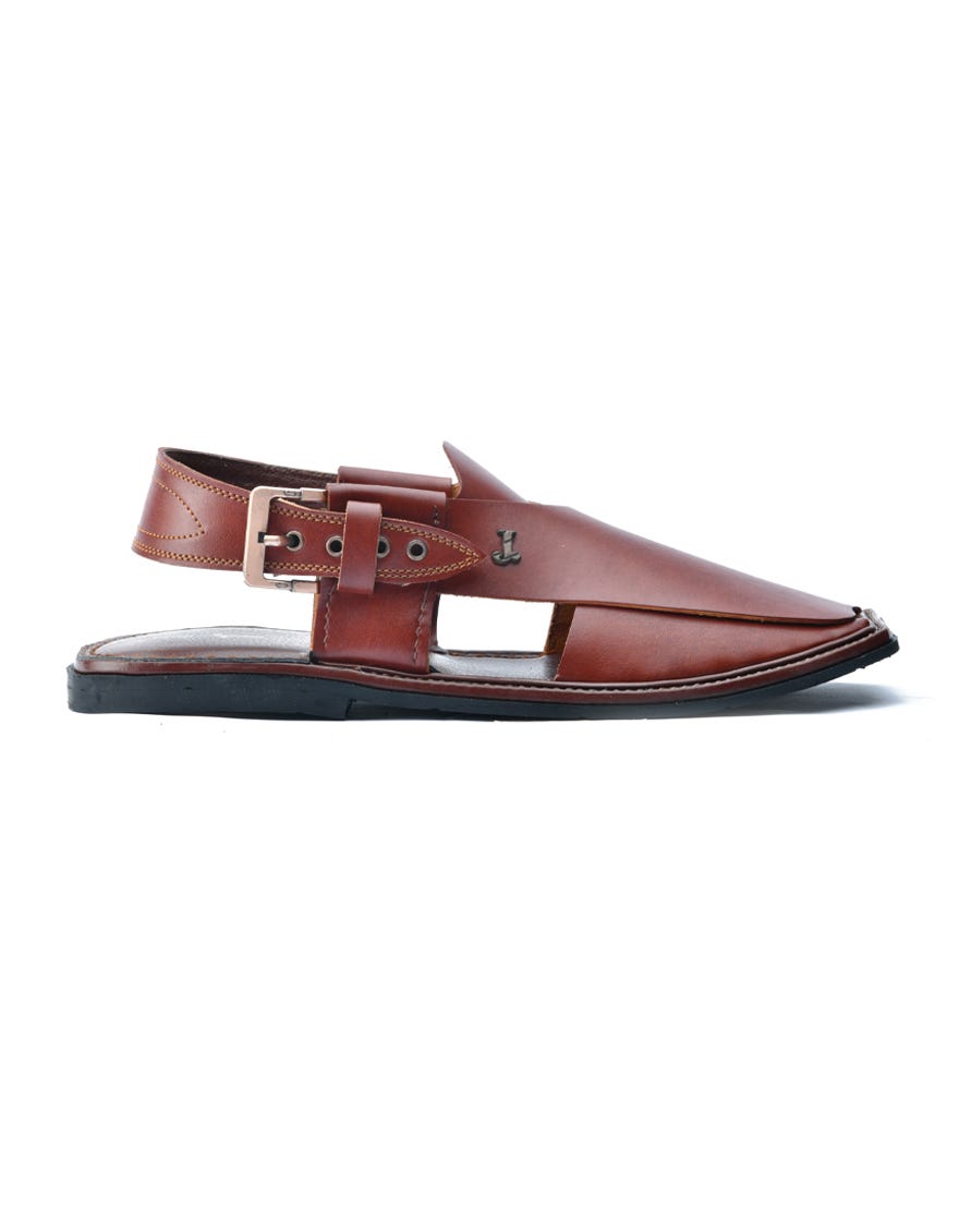 MAROON HIGH CHROME PESHAWARI SANDALS