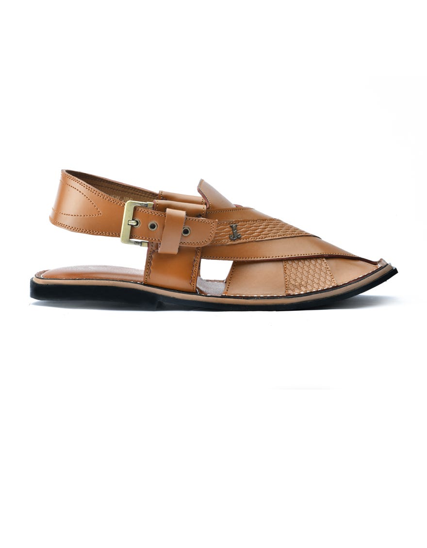 WOOD GRAIN TEXTURED PESHAWARI SANDALS