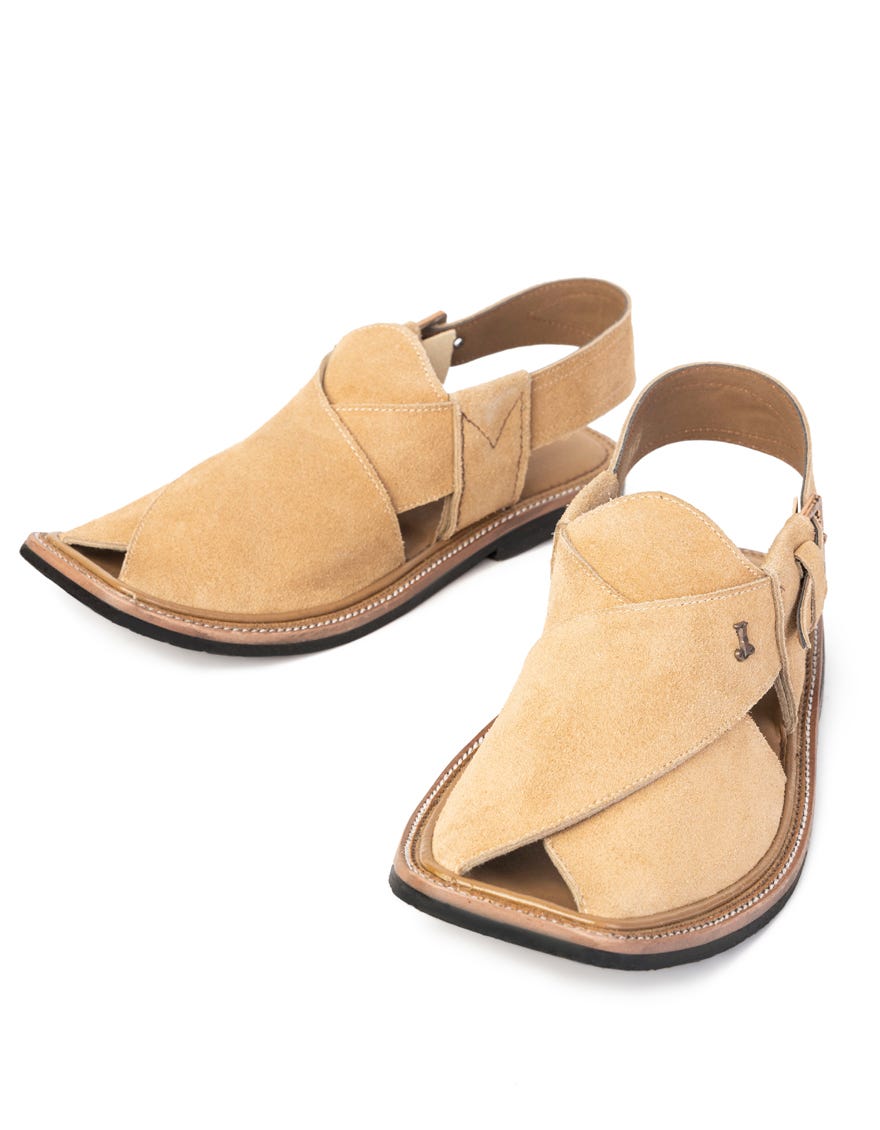 BROWN PLAIN PESHAWARI SANDALS