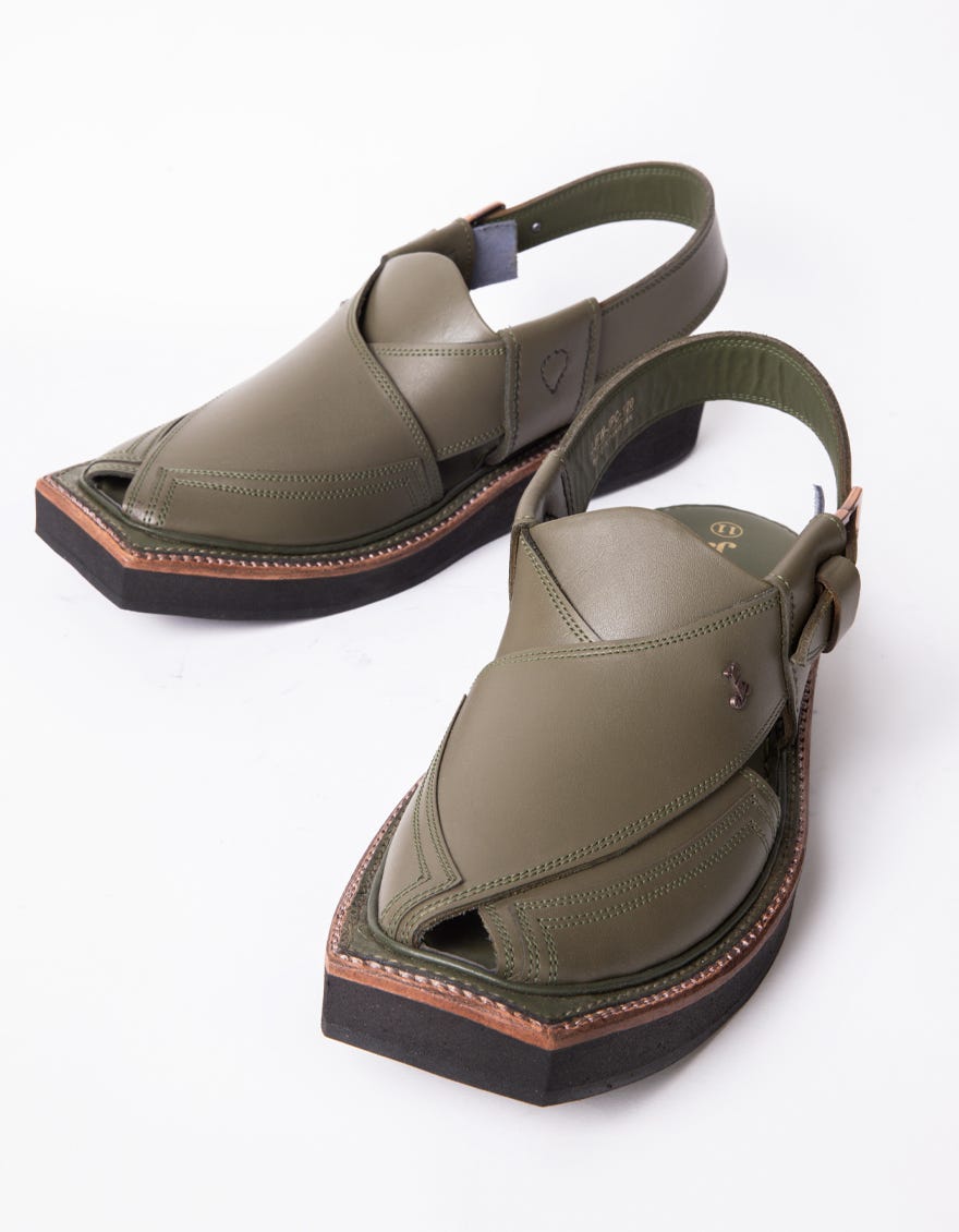 green-plain-peshawari-chappal-jpc120kczapln