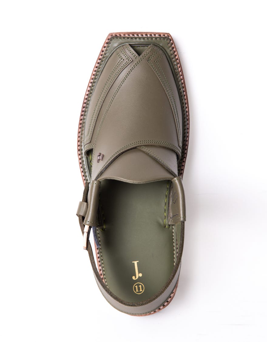 green-plain-peshawari-chappal-jpc120kczapln