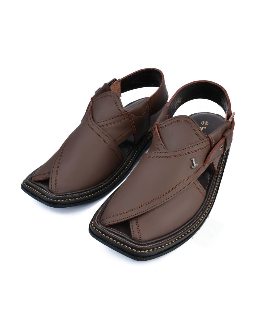 Brown Trendy Peshawari Chappal | Jjfw-Jpc-21240