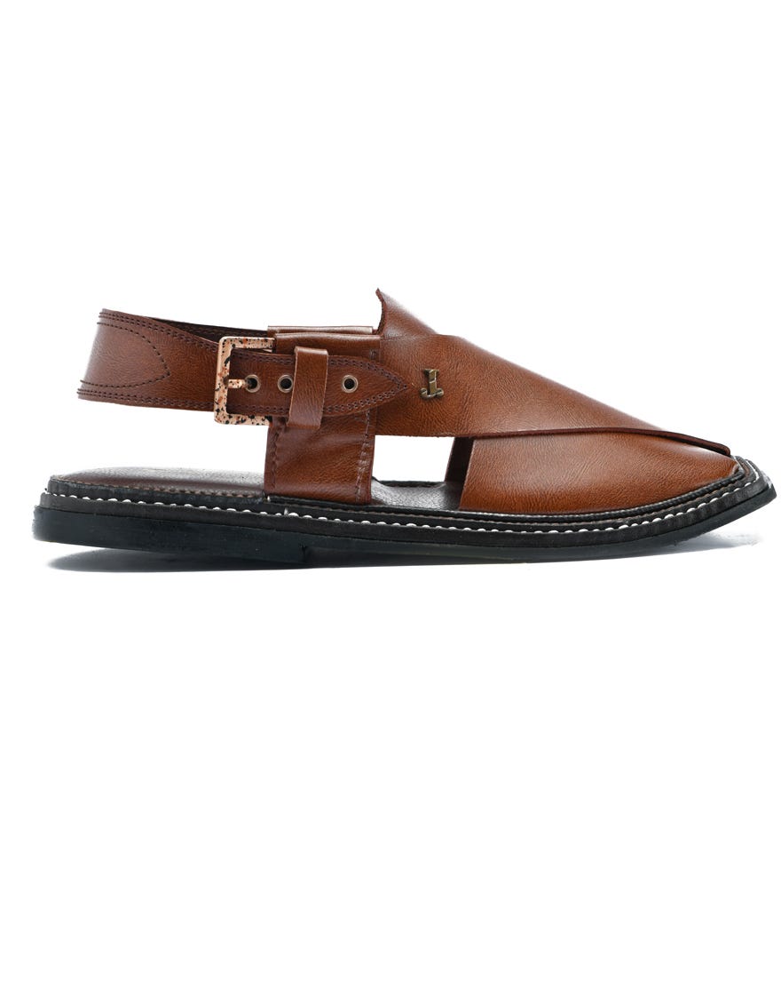 Brown Trendy Peshawari Chappal | Jjfw-Jpc-21334