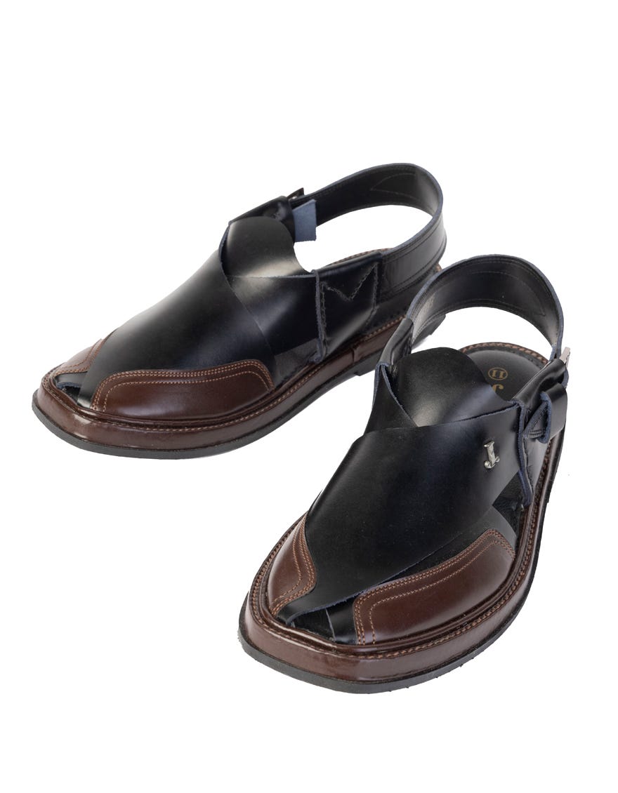 BLACK TRENDY PESHAWARI SANDALS