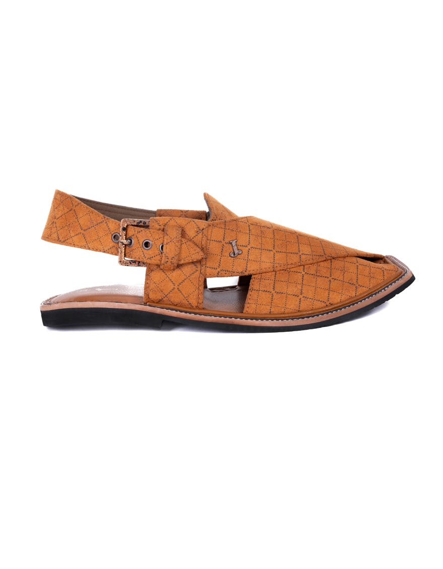 BROWN PLAIN PESHAWARI SANDALS