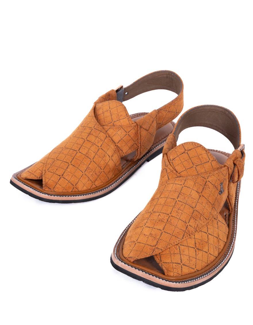BROWN PLAIN PESHAWARI SANDALS