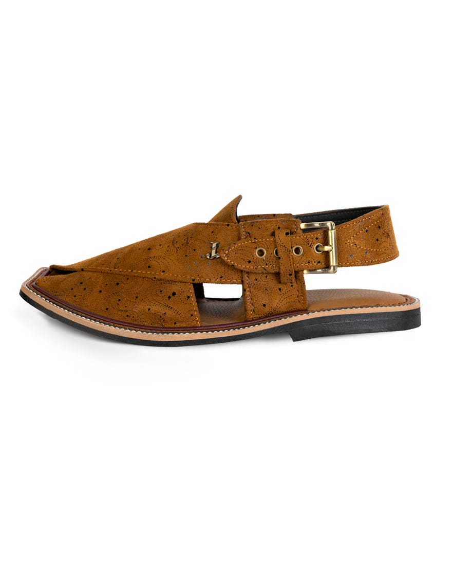 Brown Trendy Peshawari Chappal | Jjfw-Jpc-255