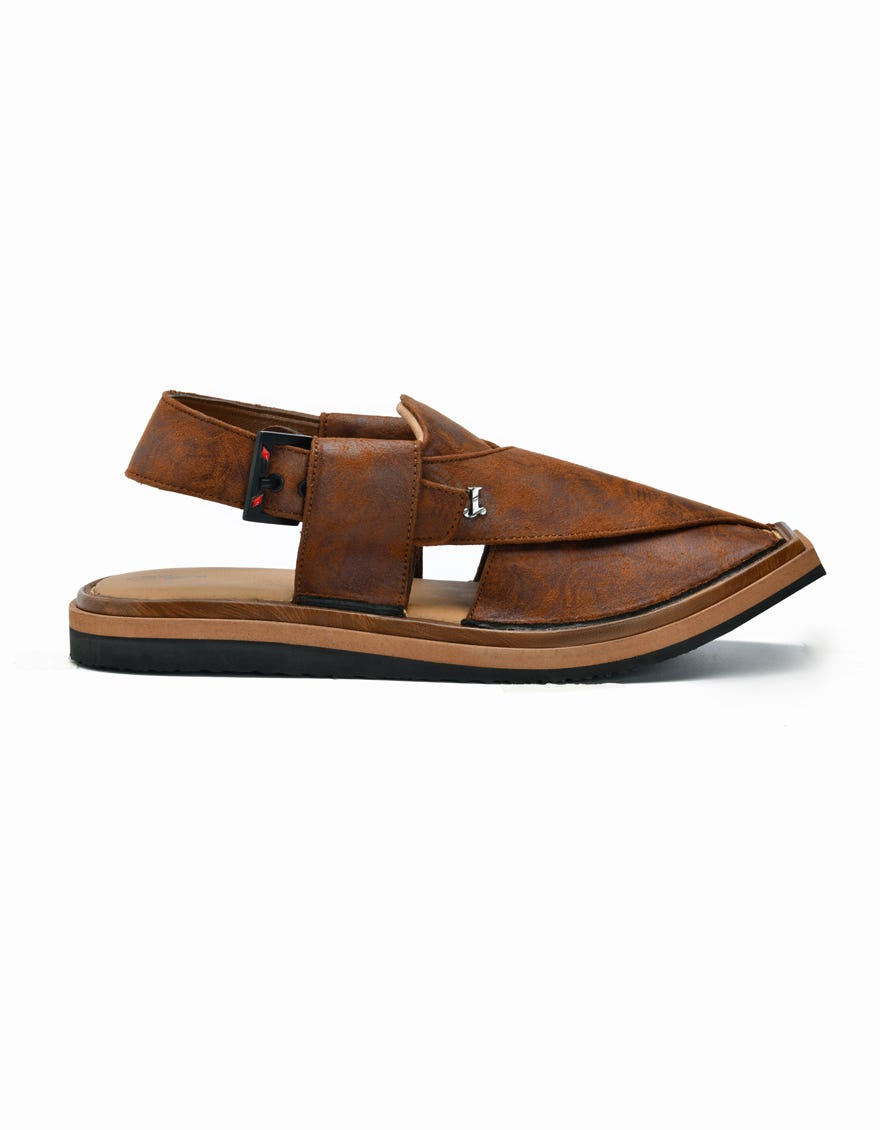 Brown Trendy Peshawari Chappal | Jjfw-Jpc-263-R1