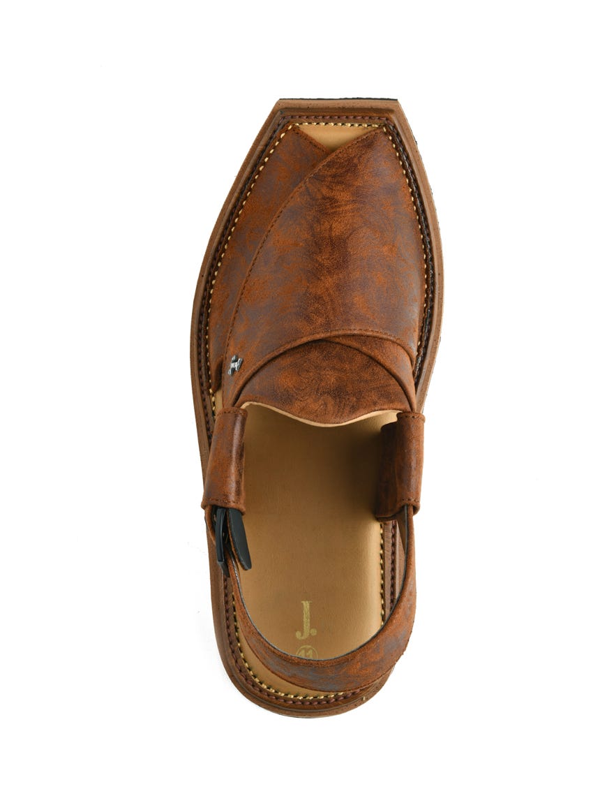 Brown Trendy Peshawari Chappal | Jjfw-Jpc-263-R1