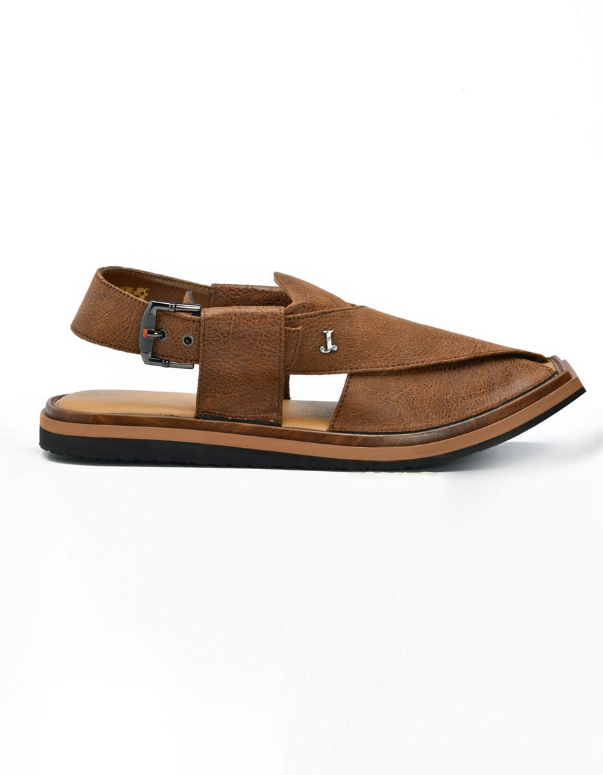 Brown Trendy Peshawari Chappal | Jjfw-Jpc-265-R1