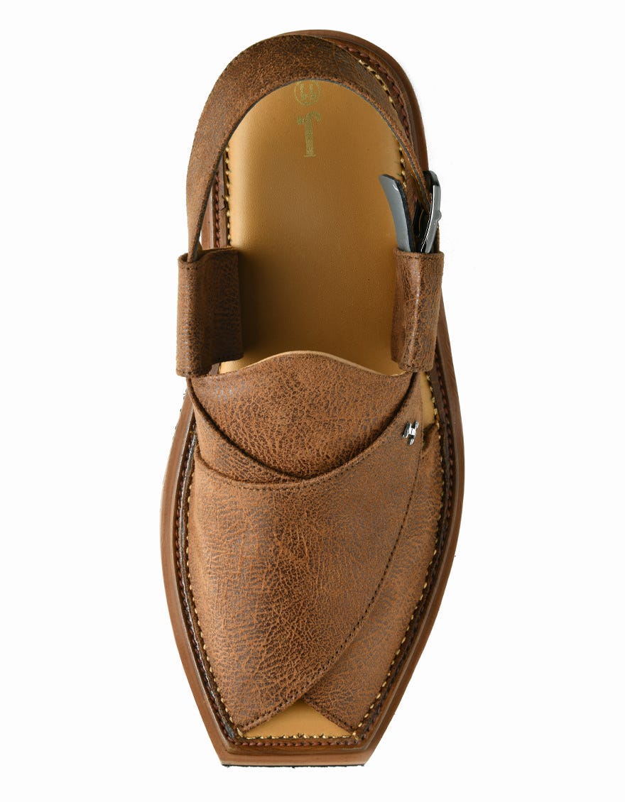 Brown Trendy Peshawari Chappal | Jjfw-Jpc-265-R1