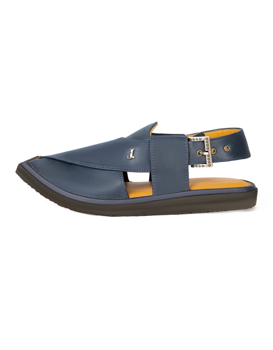 Blue Trendy Peshawari Chappal | Jjfw-Jpc-266-R1