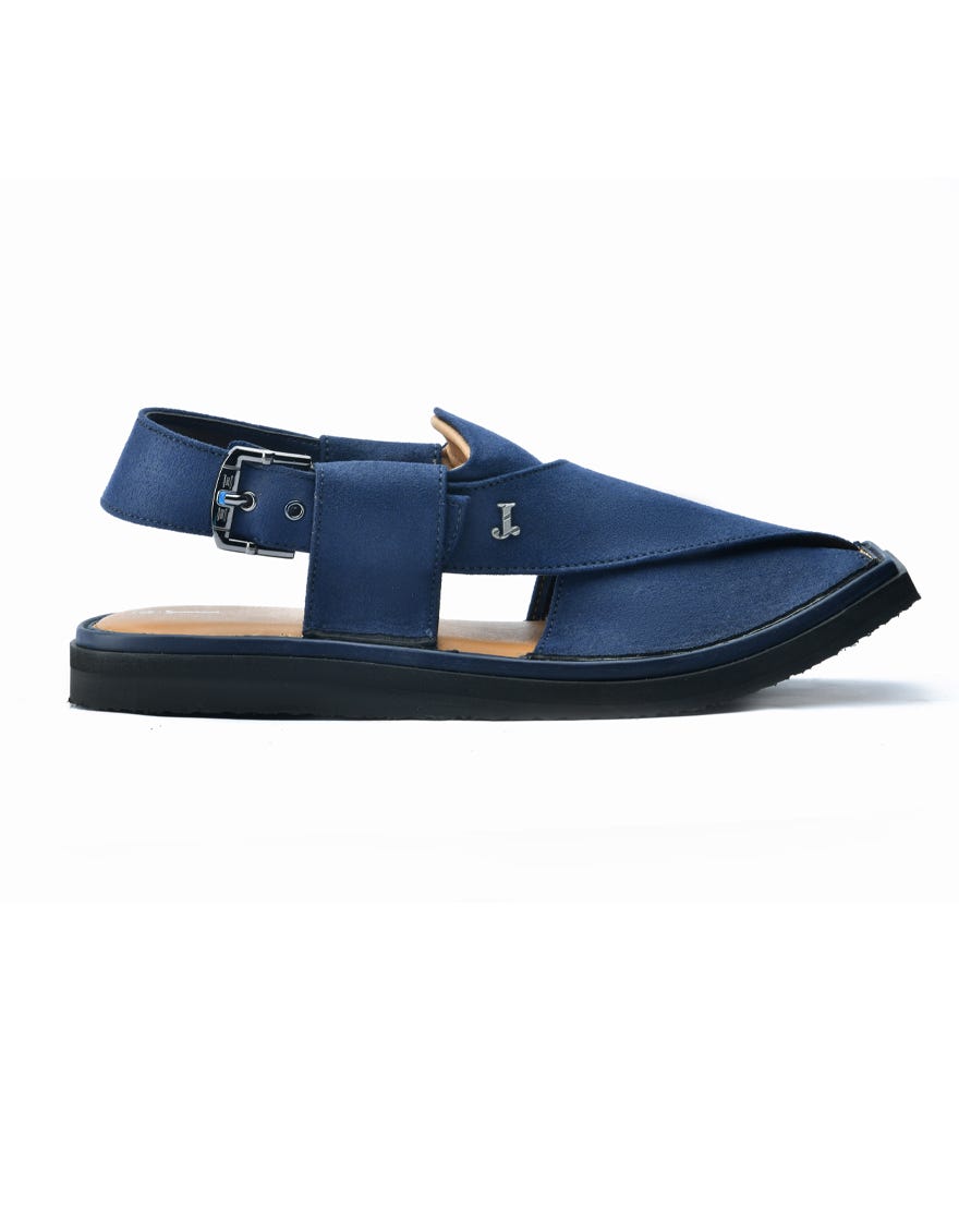 Navy Blue Trendy Peshawari Chappal | Jjfw-Jpc-271