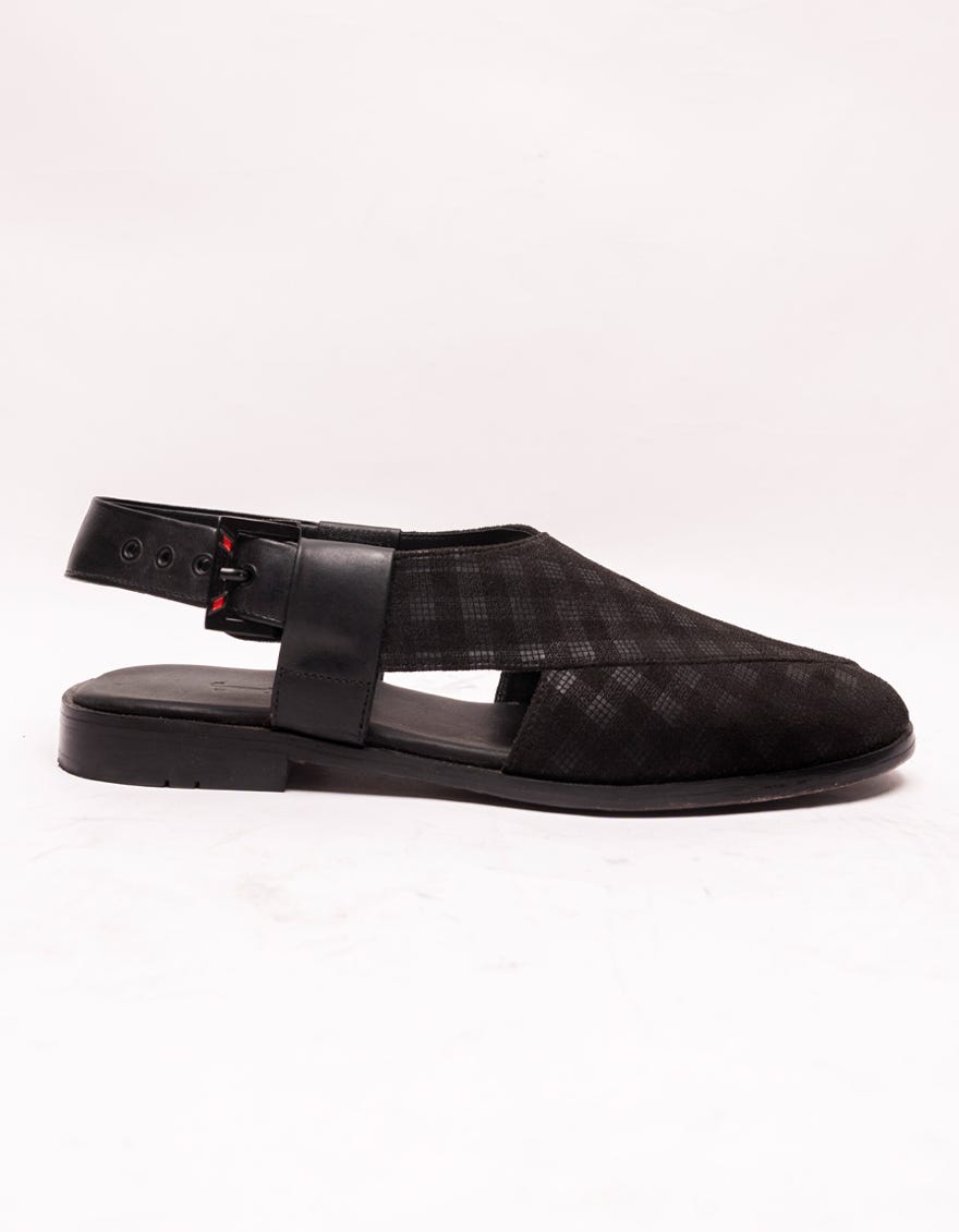 BLACK PESHAWARI SANDALS