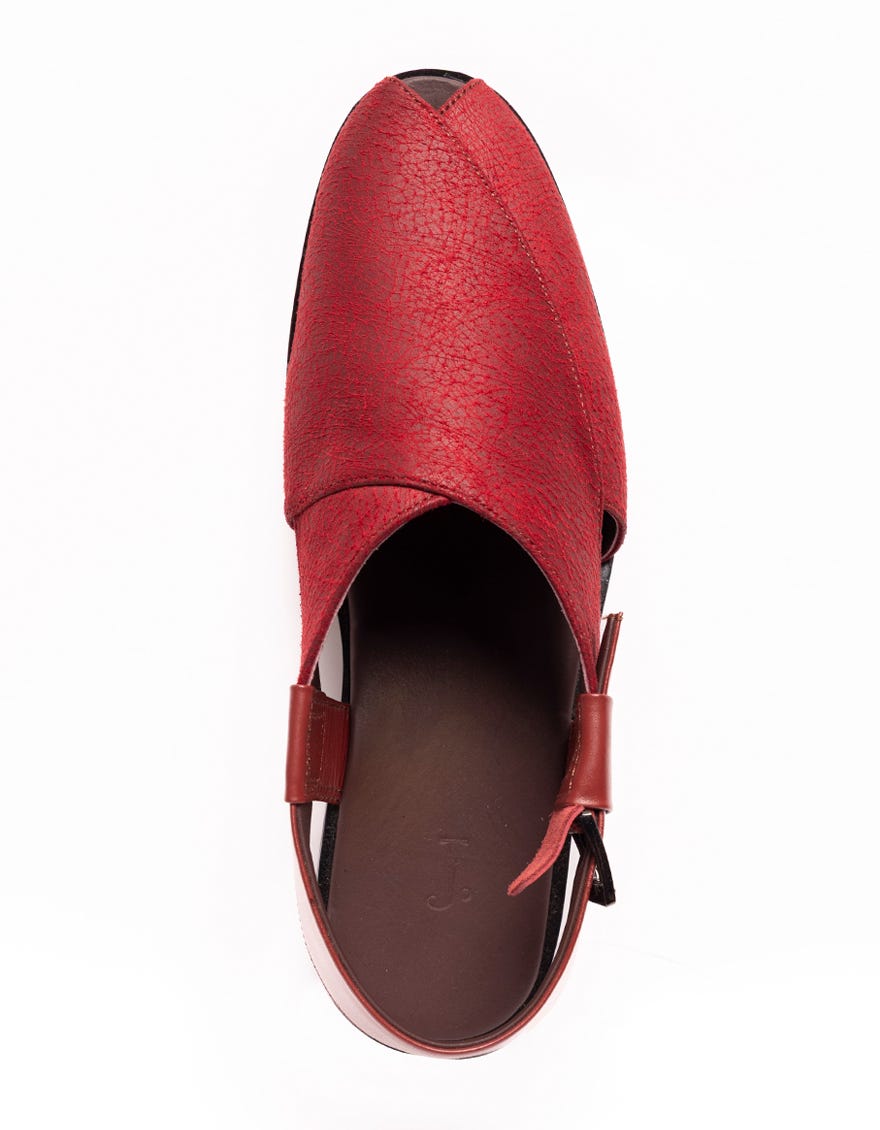 RED PESHAWARI SANDALS