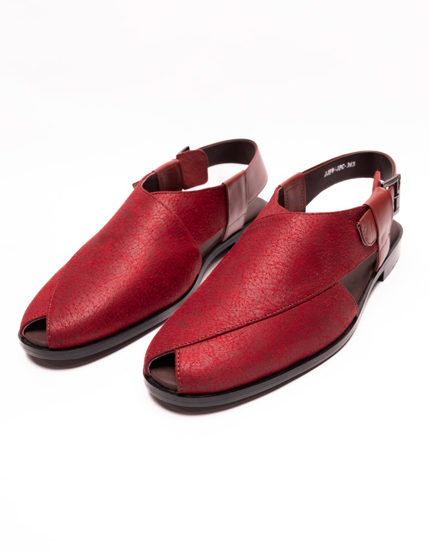 RED PESHAWARI SANDALS