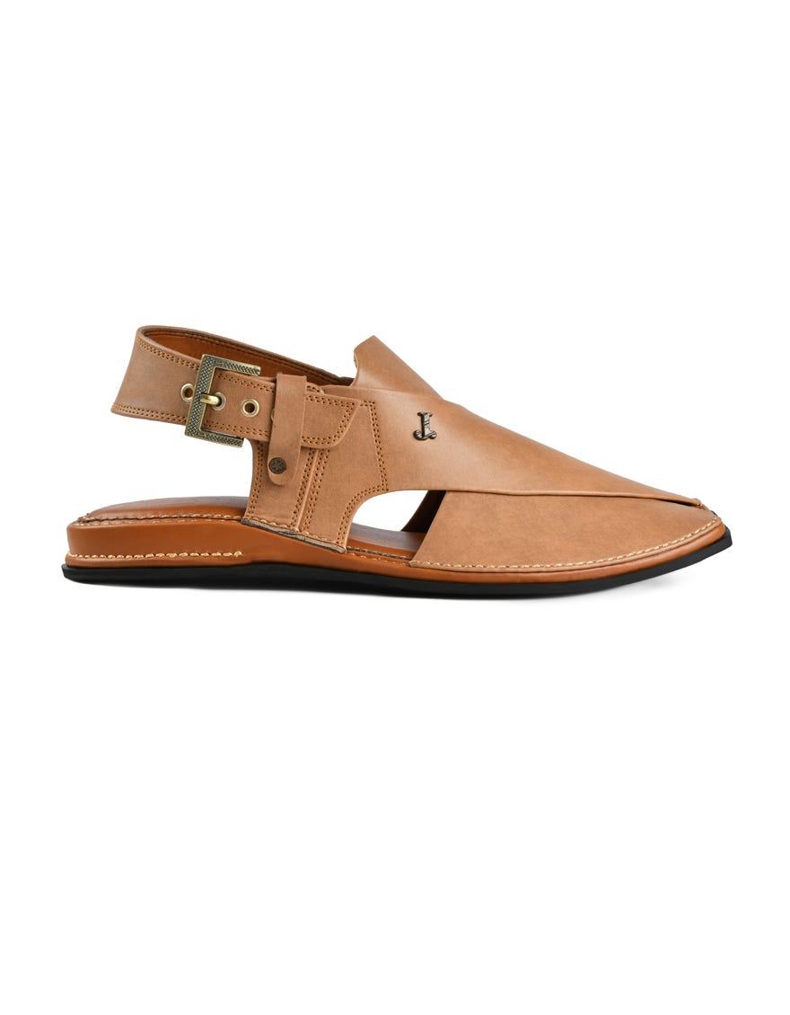 Cream Trendy Peshawari Chappal | Jjfw-Jpc-4001