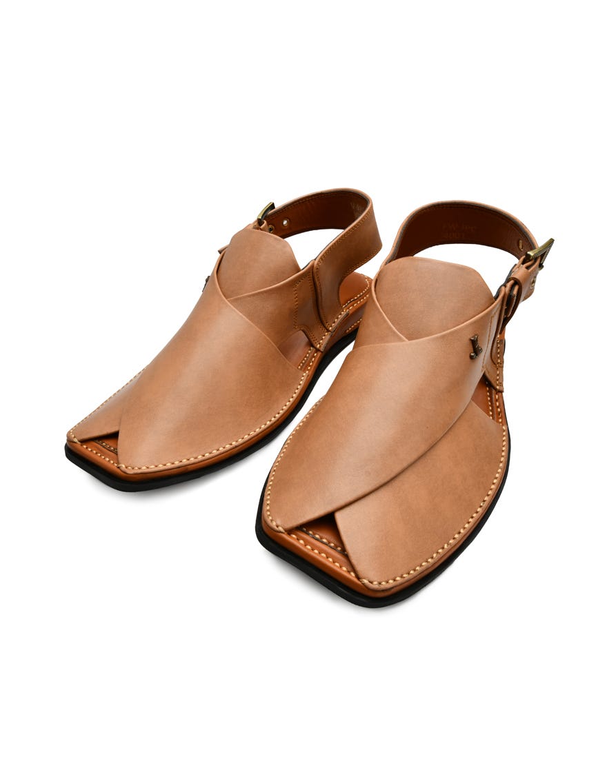 Cream Trendy Peshawari Chappal | Jjfw-Jpc-4001