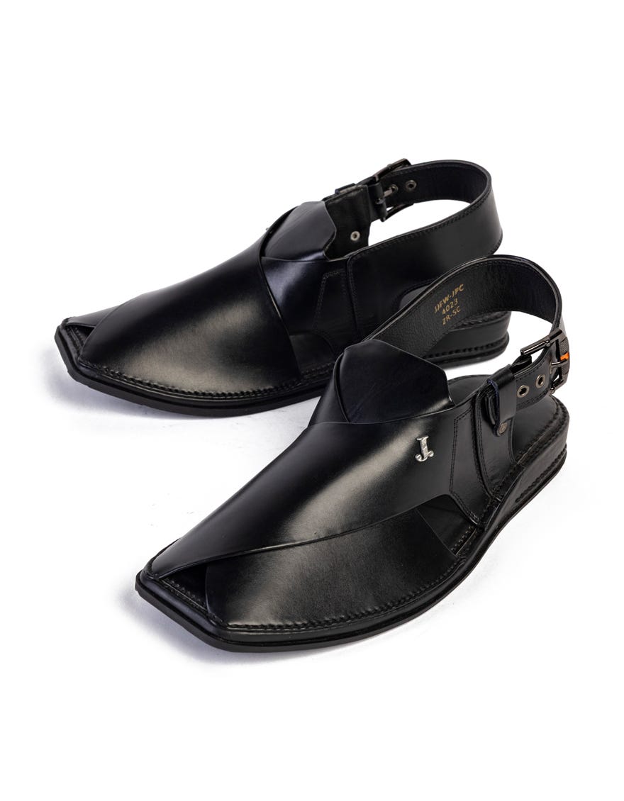 BLACK TRENDY PESHAWARI SANDALS