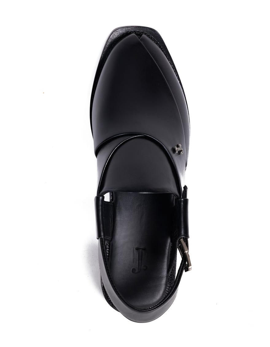 BLACK TRENDY PESHAWARI SANDALS