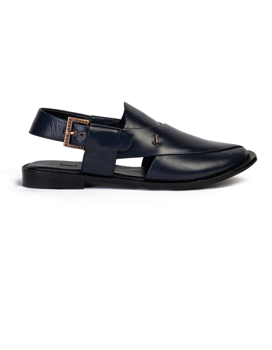 BLUE TRENDY PESHAWARI SANDALS